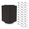 Azar Displays Four-Sided Revolving 14''W x 20''H Pegboard Counter Display w/ 32 4'' Hooks 701414-BLK-4B32 - alternate 1